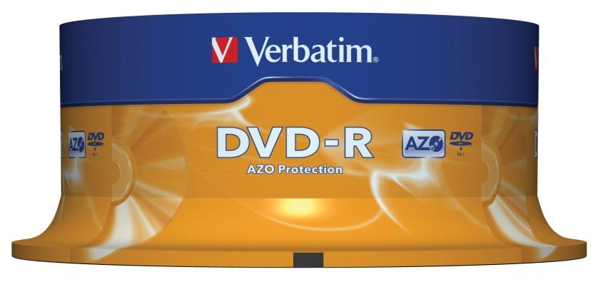 707256  43522 DVD-R VERBATIM 4.7Gb 16X Spindle (25) 